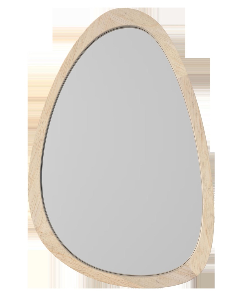 Miroir organique bois clair 40x60cm