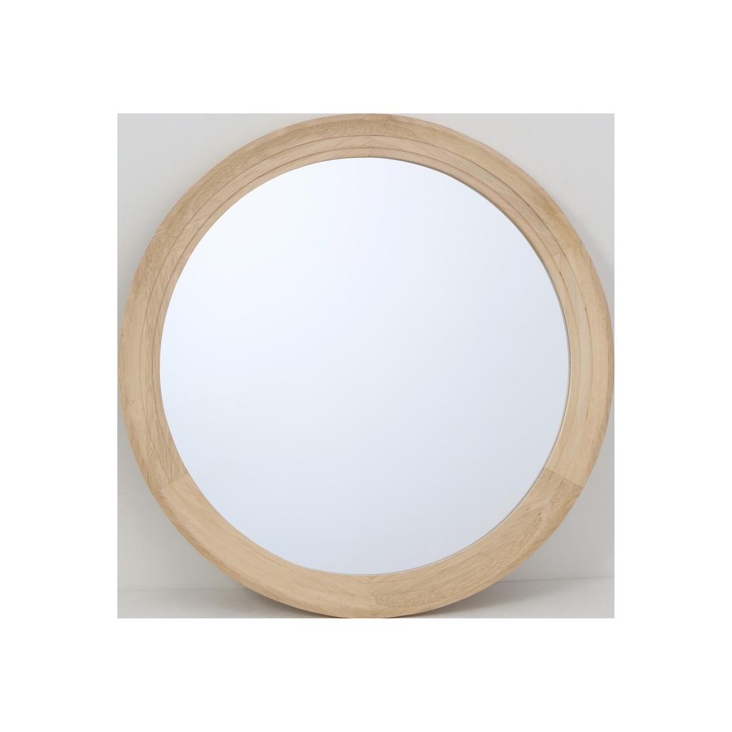 Miroir rond bois clair 76cm