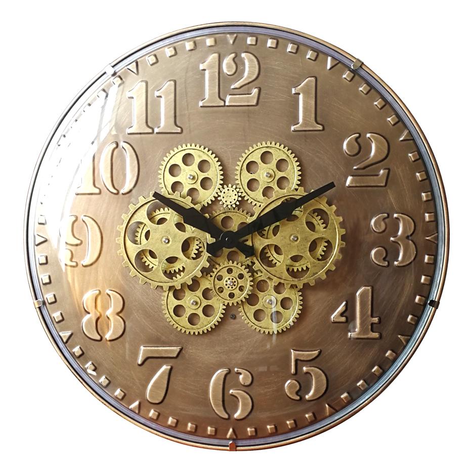 Horloge mécanisme convexe doré