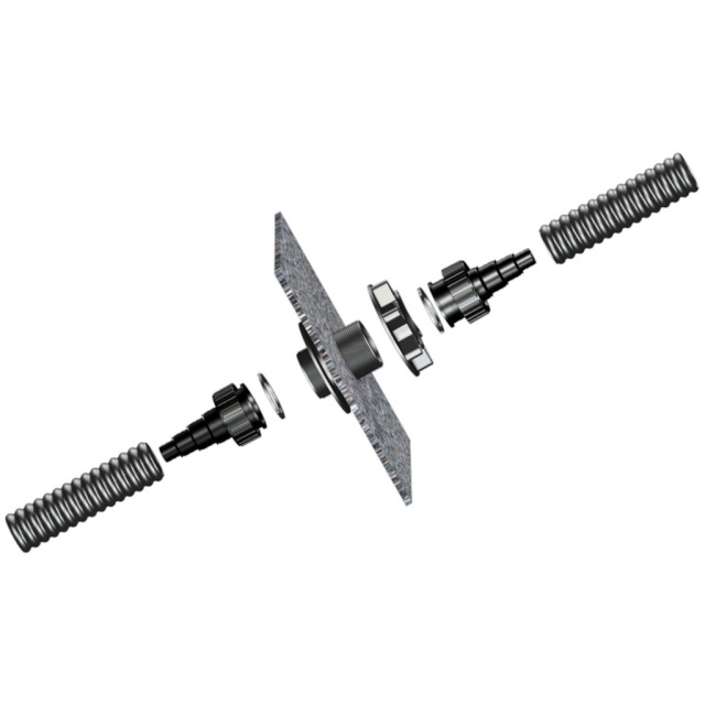 Système de passage de paroi  de bâche