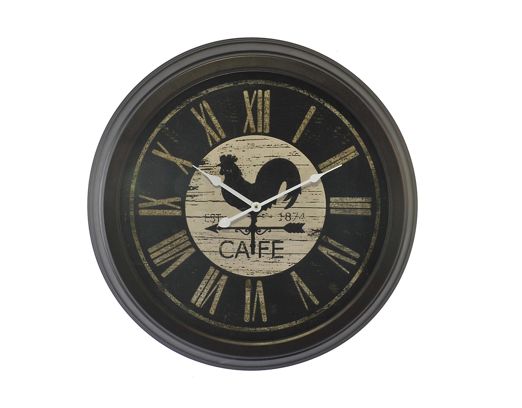Horloge Coq vintage en bois 58cm