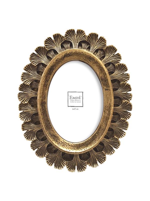 Cadre Gingko doré 6x9cm