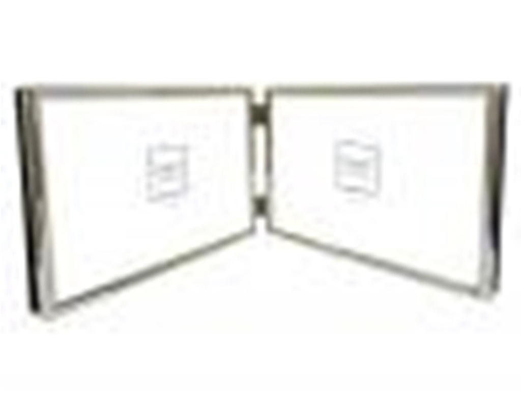 Jonc double horizontal argenté 10x15cm