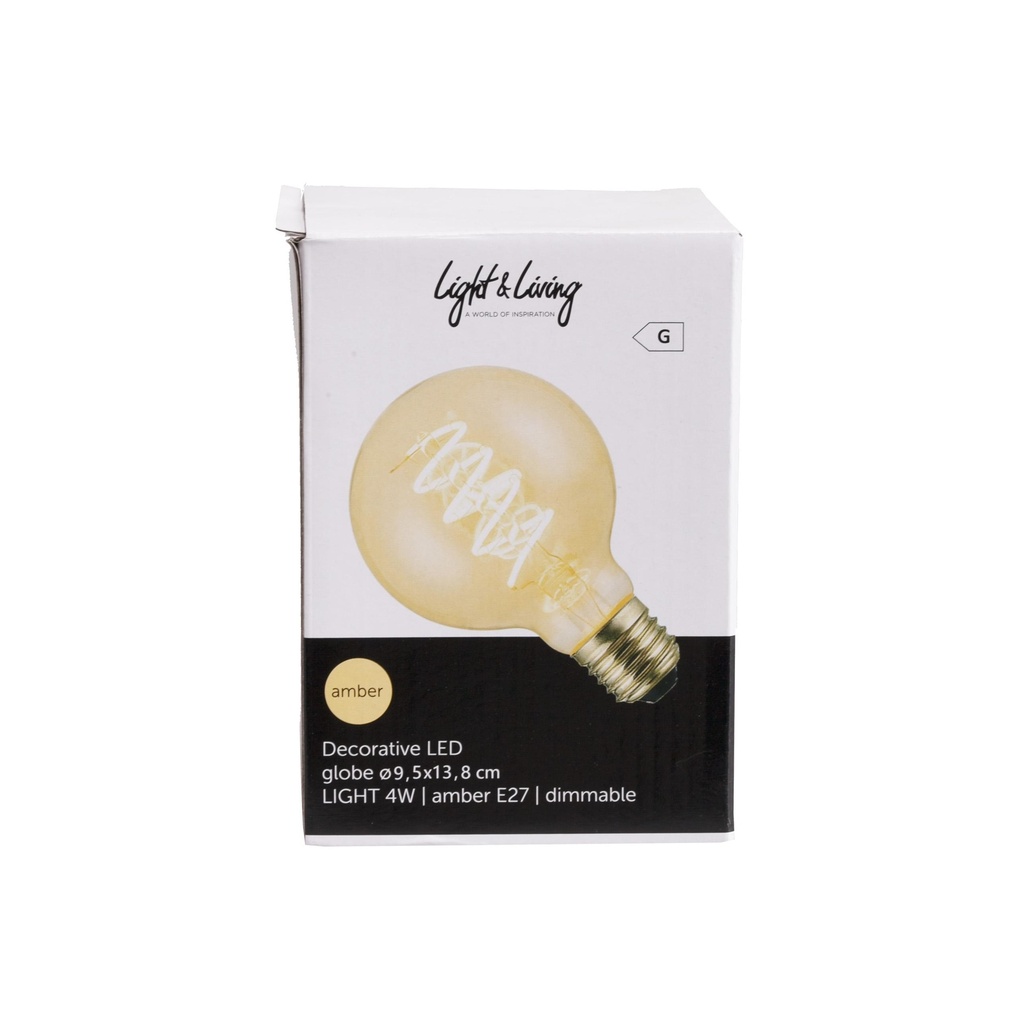 Ampoule Déco LED Globe 4W Ambre