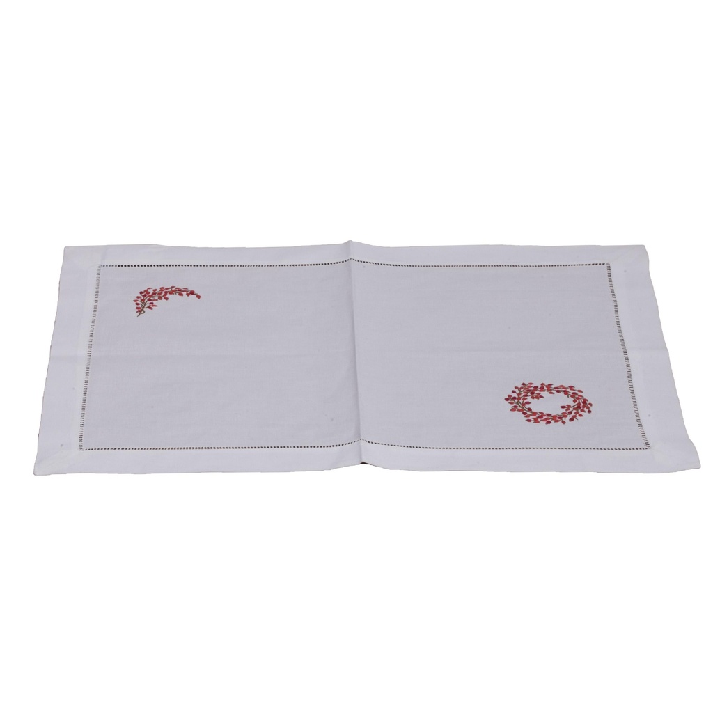 Set de table Couronne de baies rouges