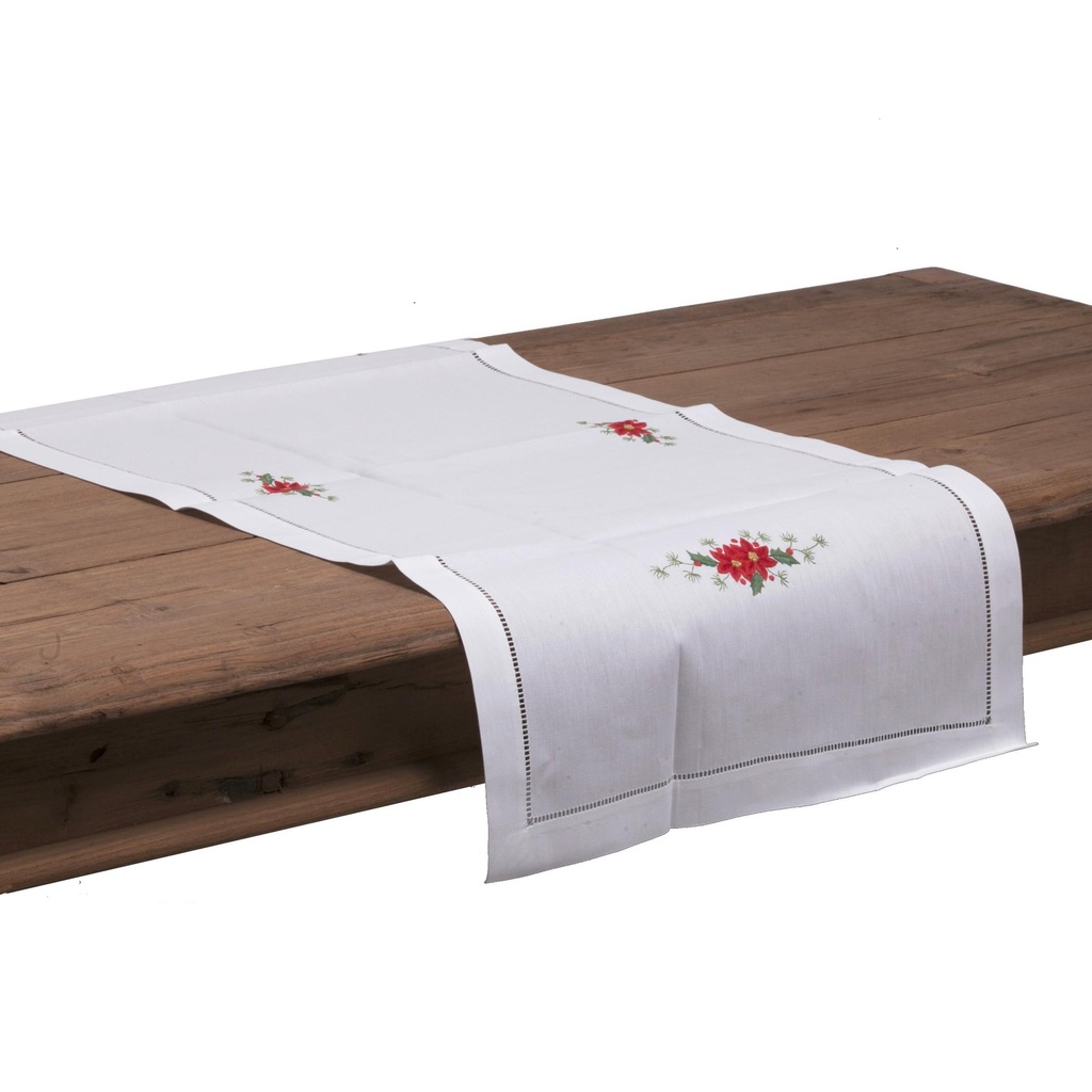Chemin de table Poinsetia