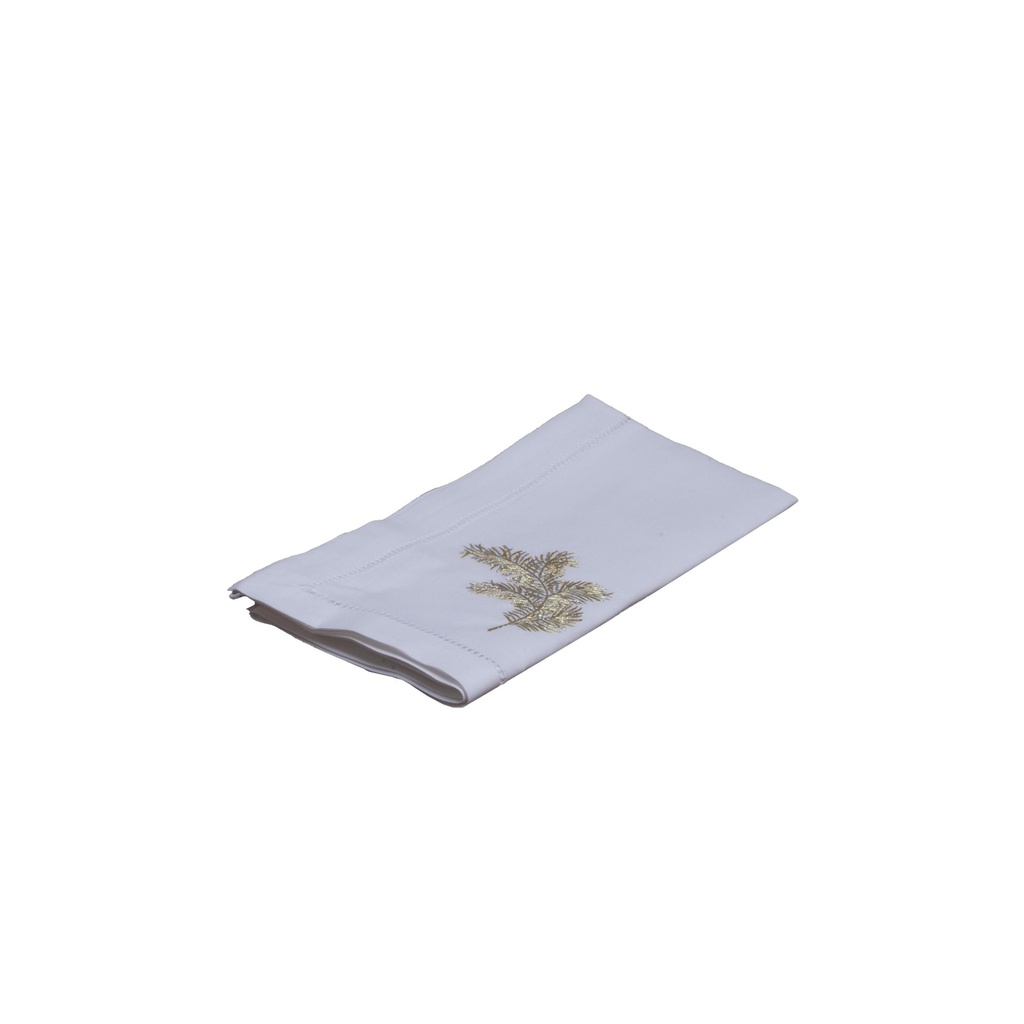 Serviette Branche de sapin argentée
