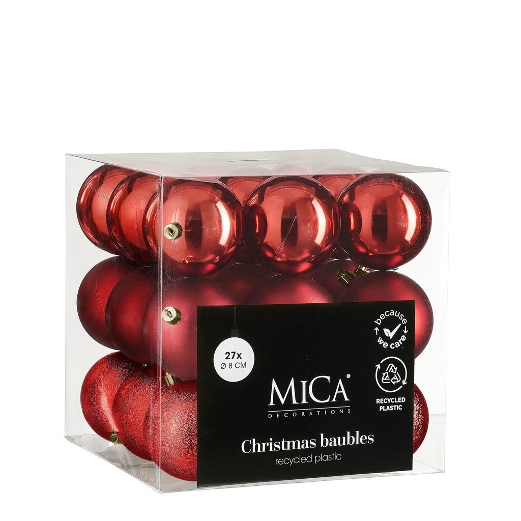 Boite Boules de Noël incassable 27pcs
