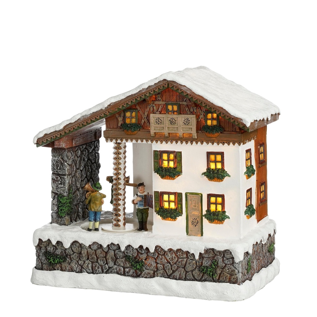 Maison avec les musiciens animé