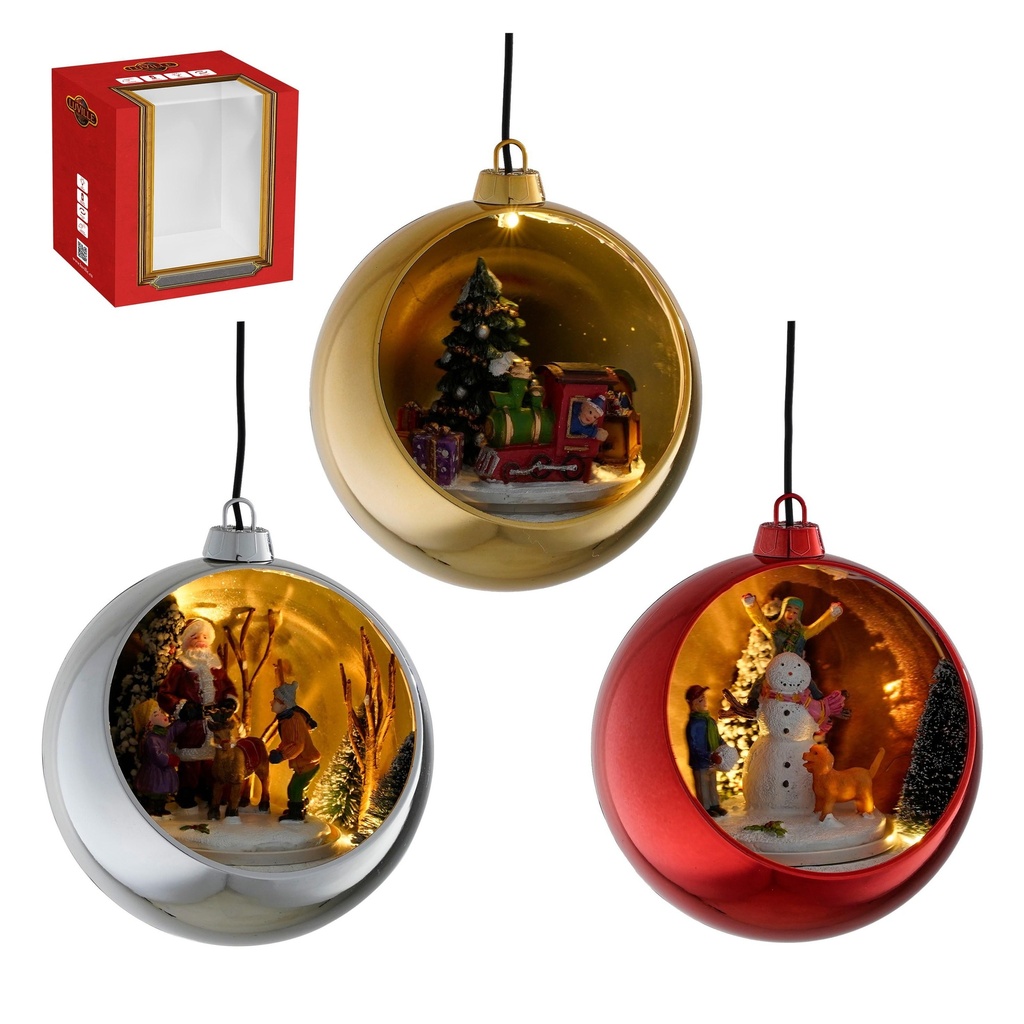 Boule de Noël Luville animée