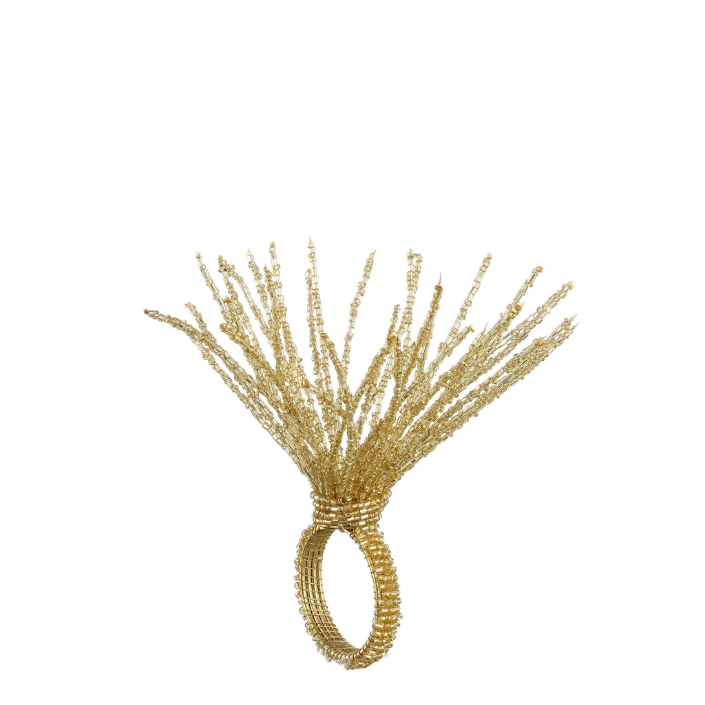 Rond de serviette houppe or