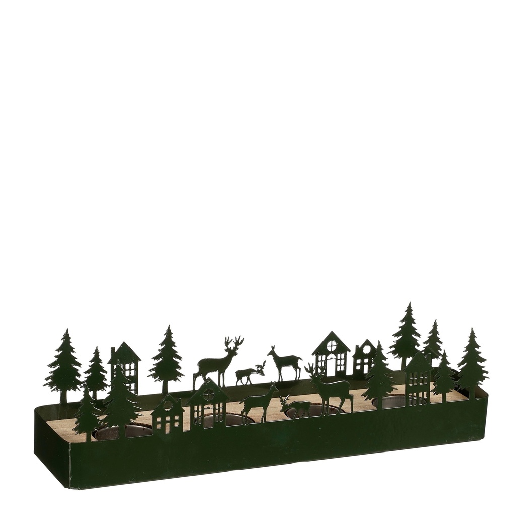 Lumignon 4 bougies paysage de Noël