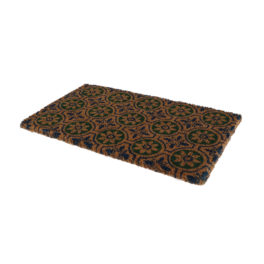 Paillasson coco carreaux av cercles