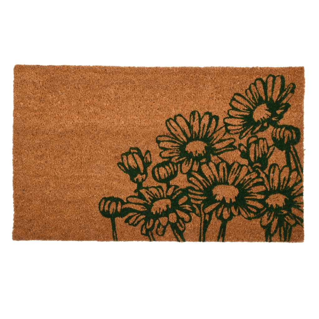 Paillasson coco fleurs
