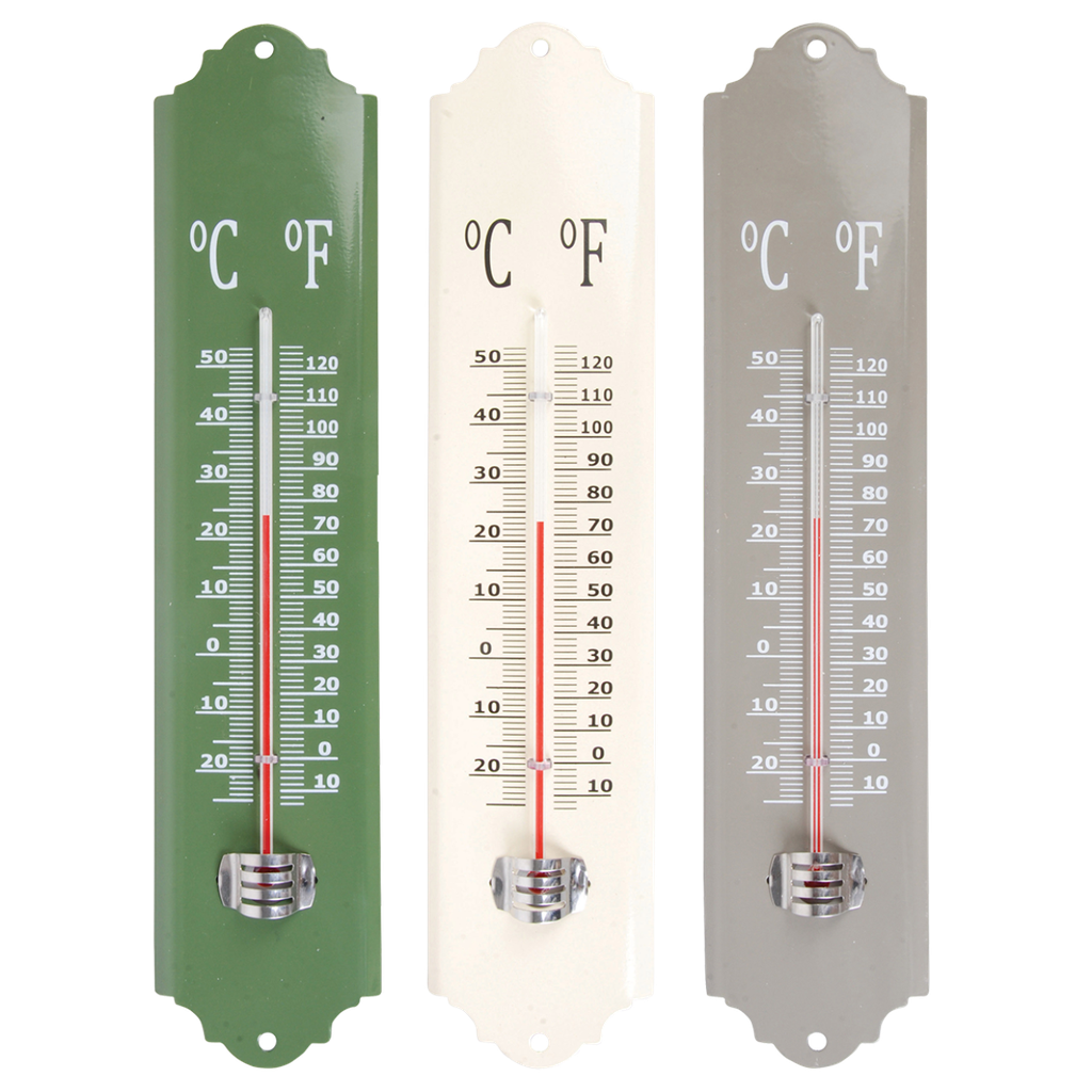Thermomètre métal assorti