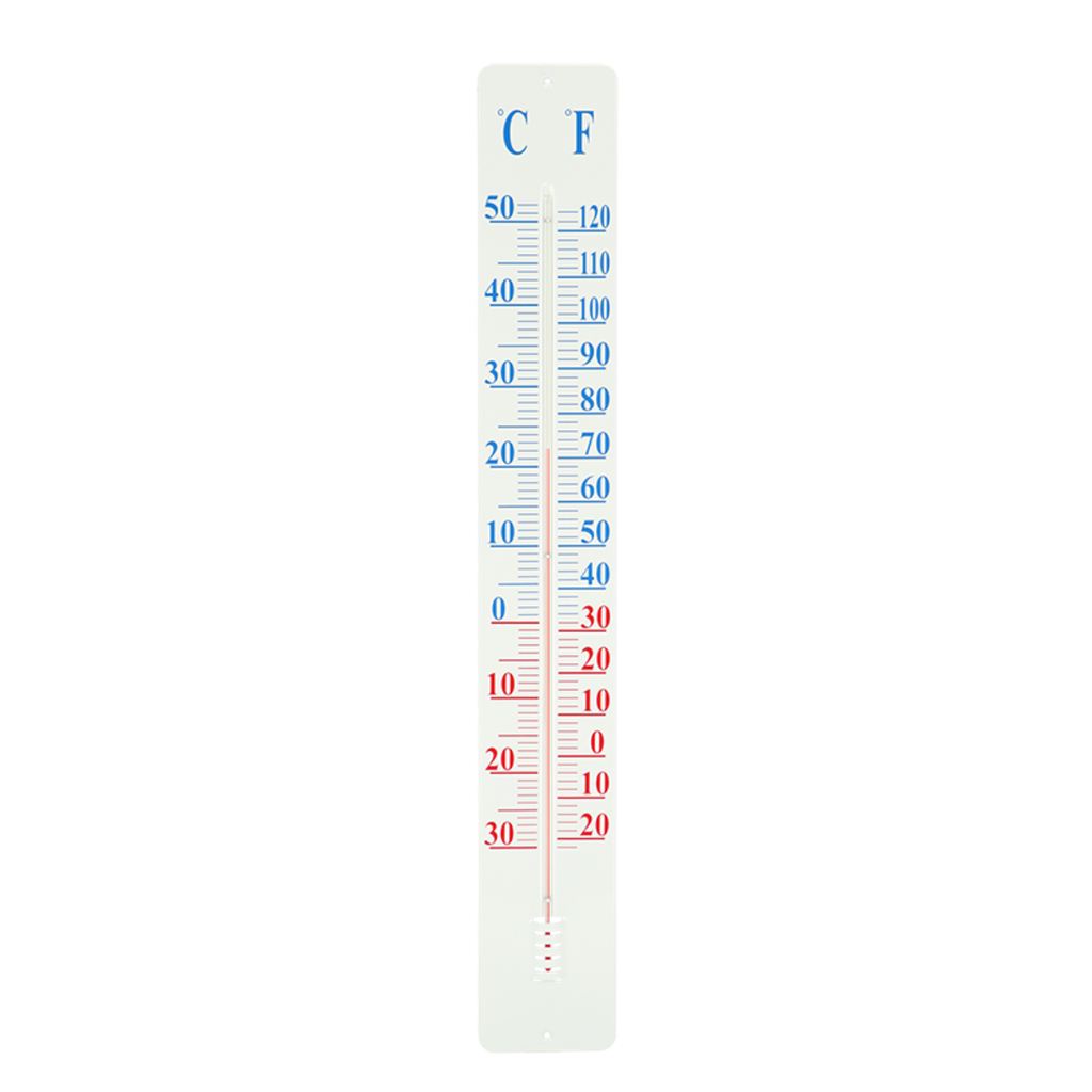 Thermomètre sur plaque métal 90 cm