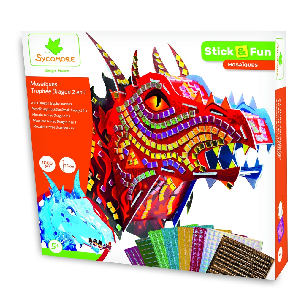 STICK'N FUN MOSAIQUES TROPHEE DRAGON 2 EN 1