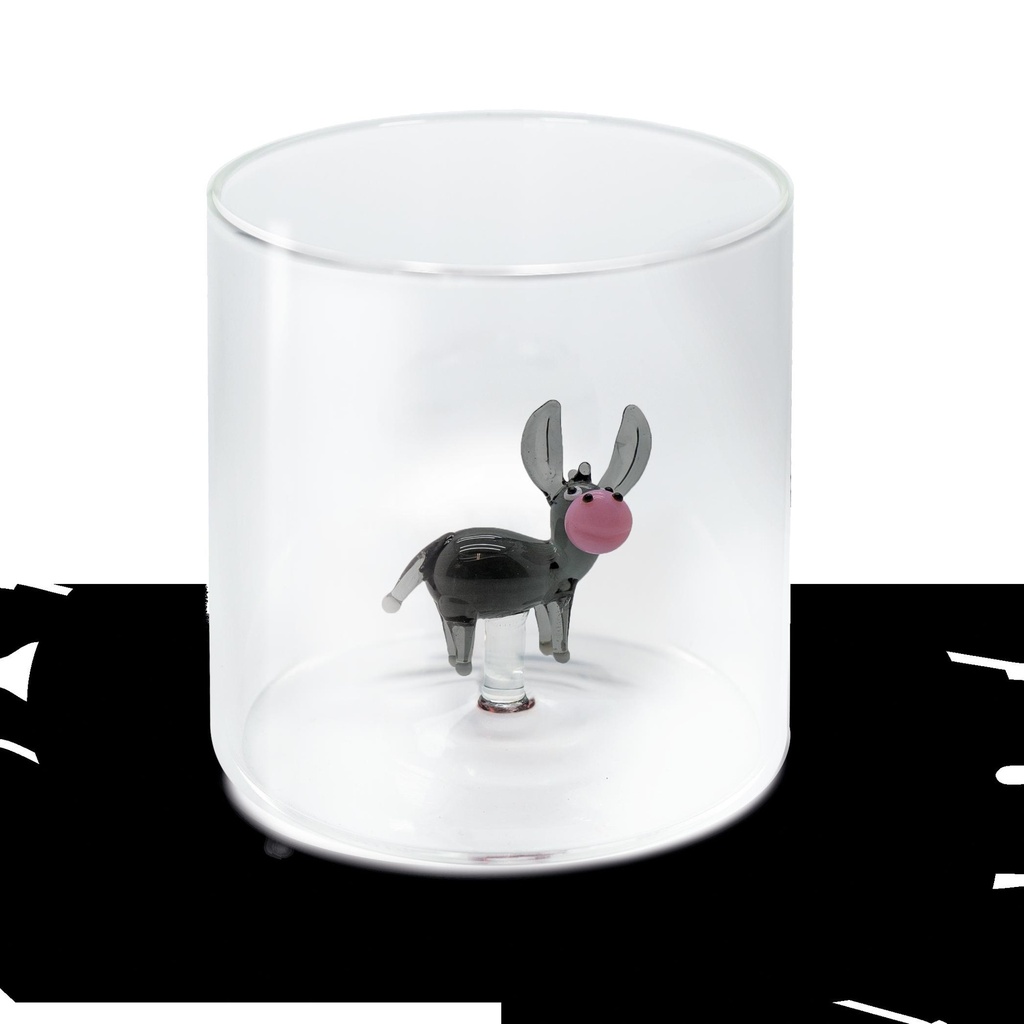 Verre à eau Ane avec boite cadeau