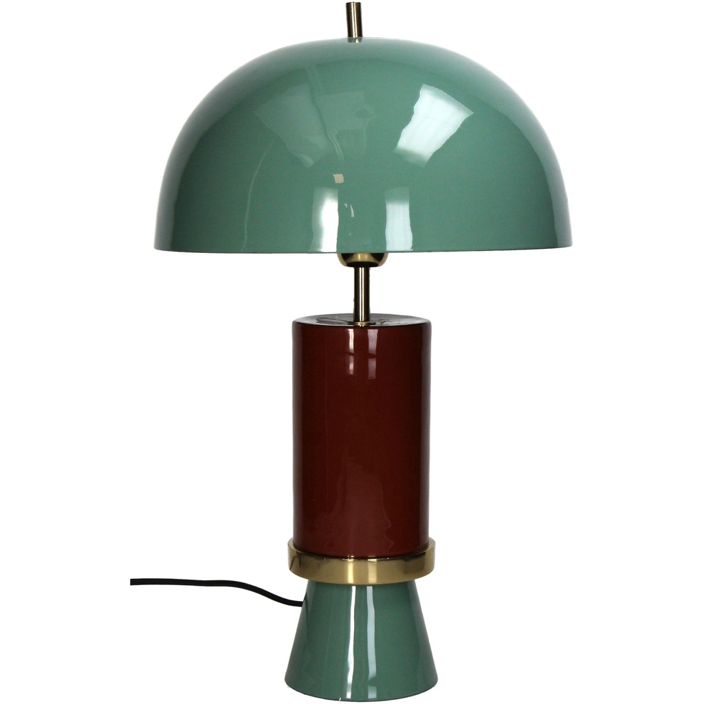 Lampe couleurs turquoise en métal