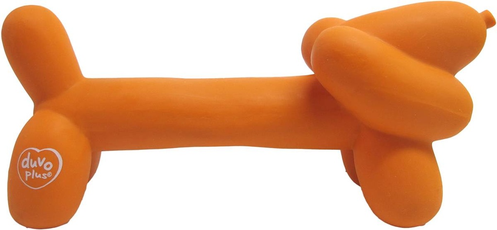 Ballon en latex Teckel orange 