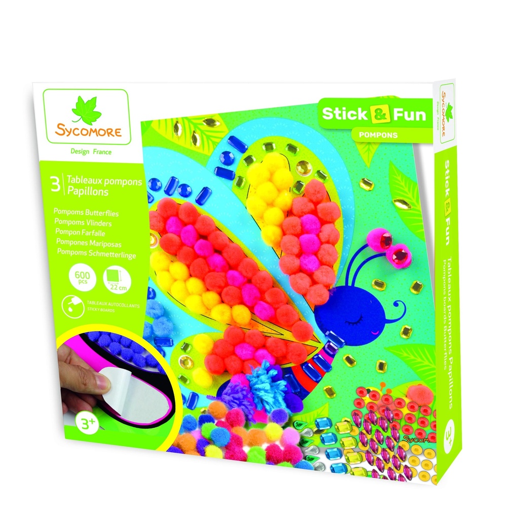 Stick'N Fun Pm Pompons Papillons 