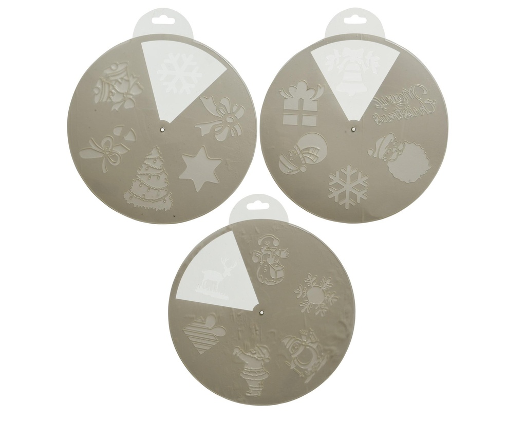 Pochoir de Noël rond