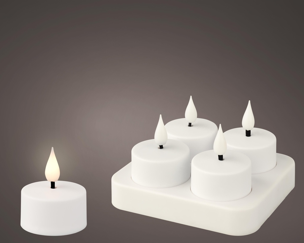 Bougies Réchaud LED rechargeable 4pcs