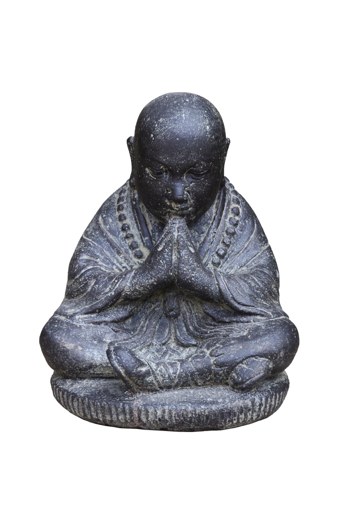 Petit moine assis finition antique