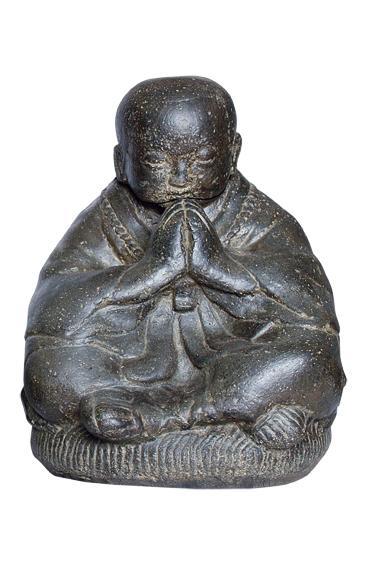 Moine moyen assis finition antique