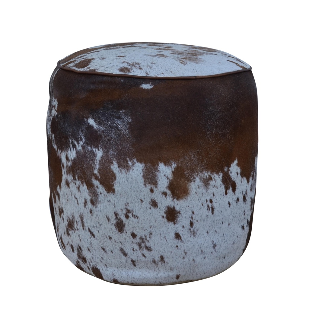 Pouf Rond en peau de vache