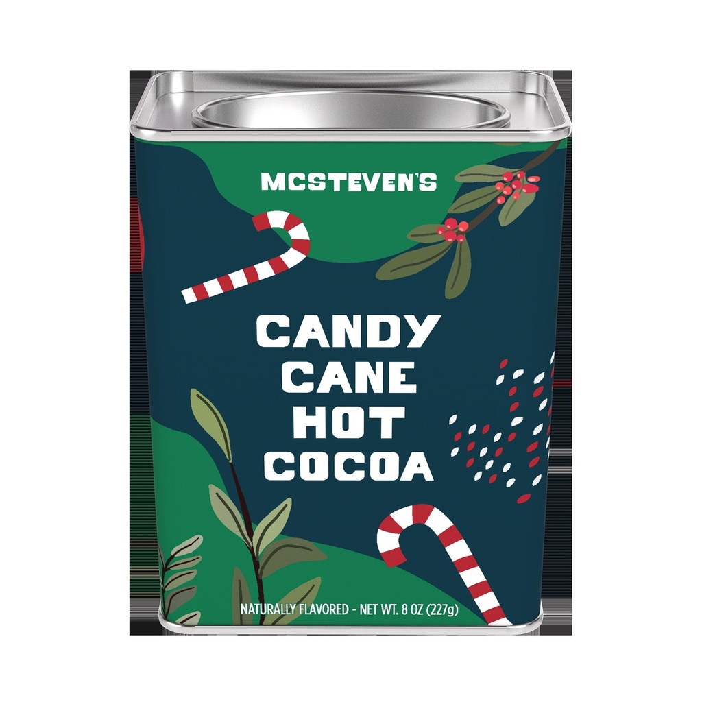 Floral candy cane cocoa tin 8145018735