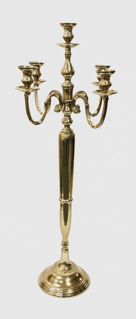 Chandelier 5 bougies or