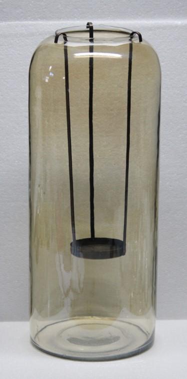 Photophore or avec support bougie