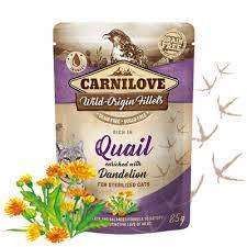 Carnilove Cat Ragout Caille enrichie au pissenlit pour chats stérilisés 85g