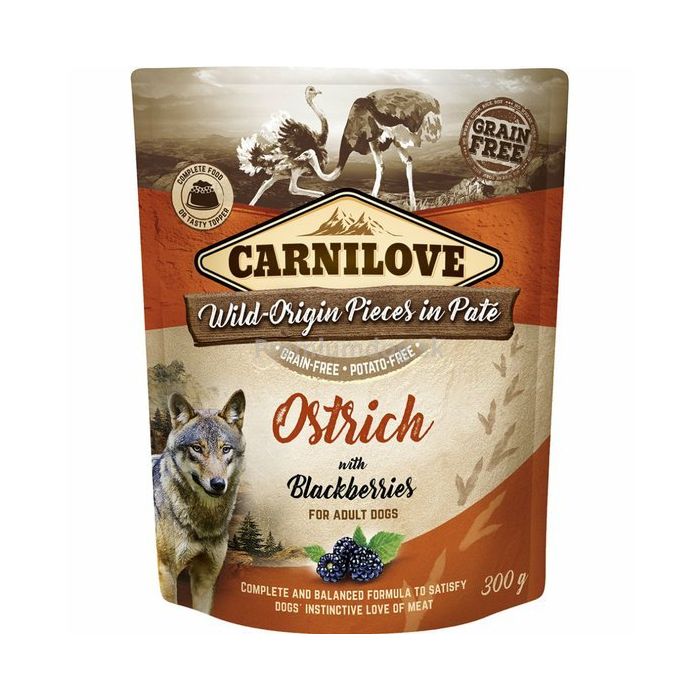 Carnilove Dog Pouch  Autruche aux mûres 300g