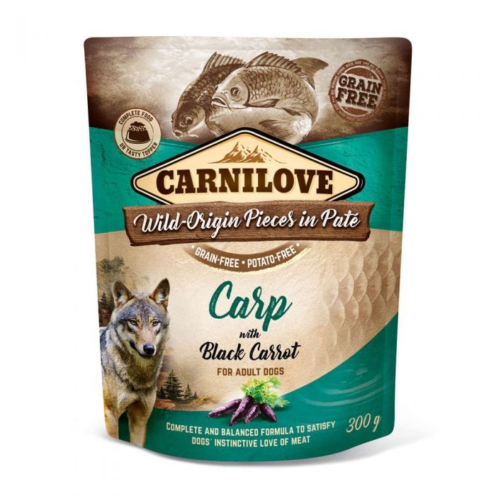 Carnilove Dog Pouch  Carpe à la carotte noire 300g
