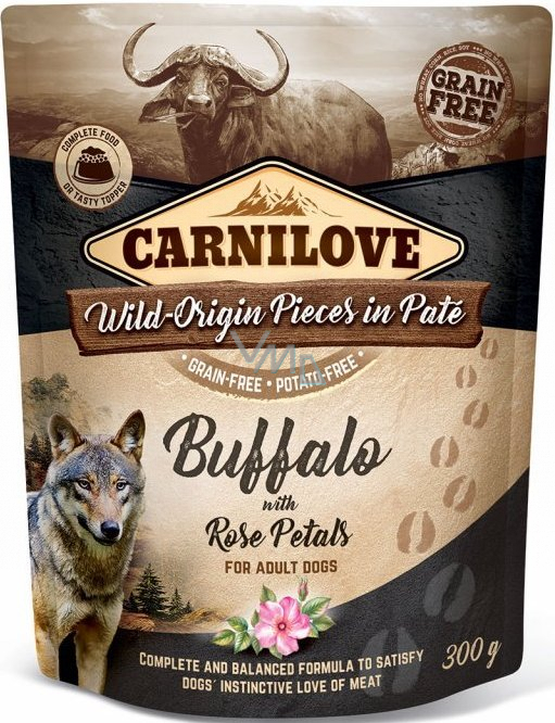 Carnilove Dog Pouch  Buffle aux pétales de rose 300g