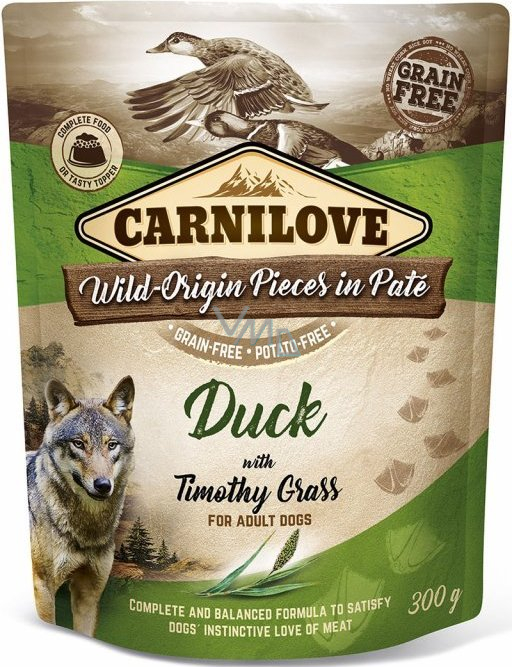Carnilove Dog Pouch  Canard à l'herbe de fléole 300g