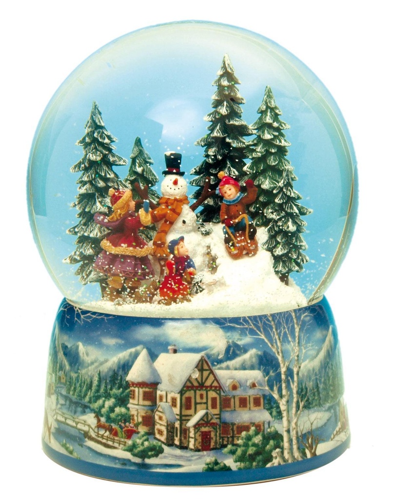 Boule à neige Jeux dans la neige illuminée