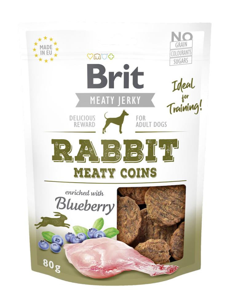Brit Meaty Jerky Pièces de monnaie à base de viande de lapin  80g