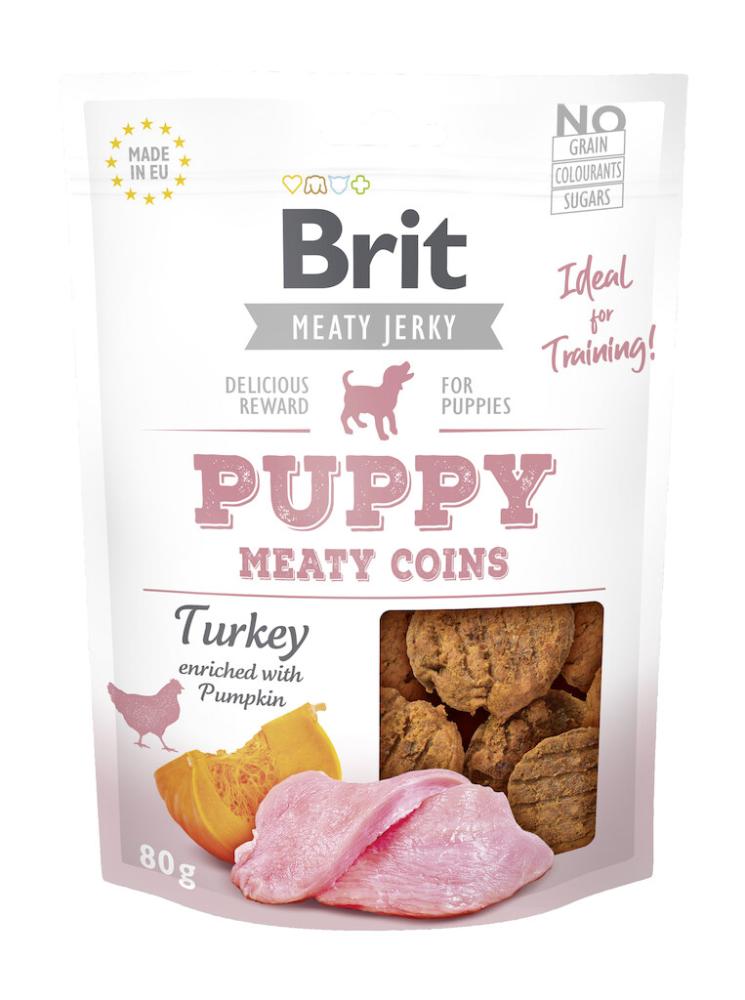 Brit Meaty Jerky Brit Meaty Jerky Chiot - Pièces de monnaie à base de viande de dinde  80g