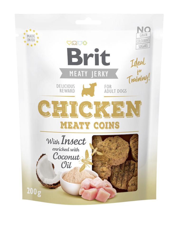 Brit Meaty Jerky Pièces de monnaie à base d'insectes et de poulet  200g