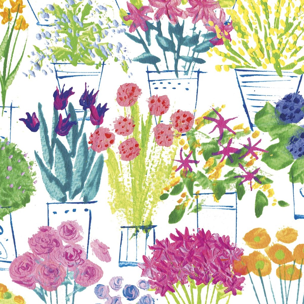 Serviette Cocktail Flower market