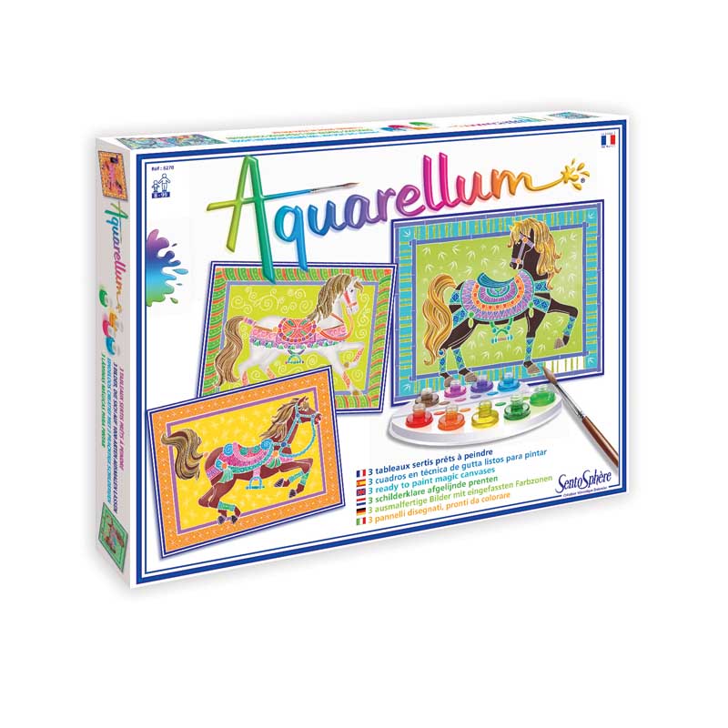 Aquarellum gm 3t chevaux en parade