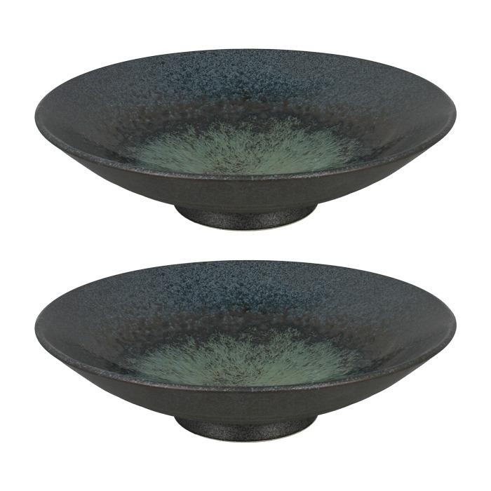 Set 2 Saladiers noir fond vert