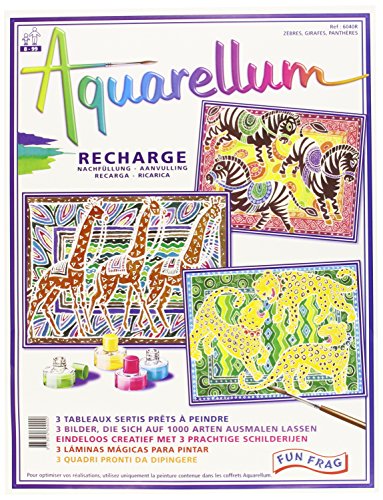 Aquarellum gm recharge zebres girafes pantheres