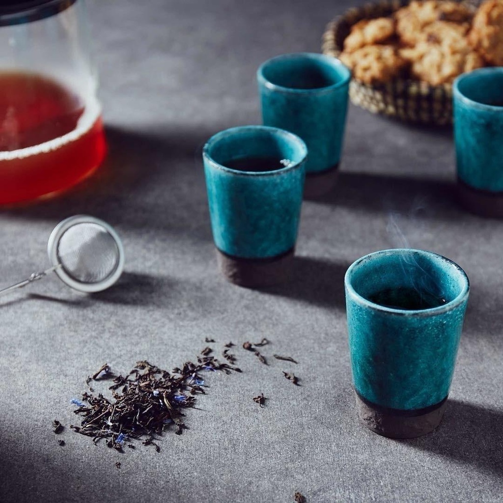 Set 4 mini tasses turquoises