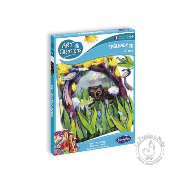 Arts Et Creations Tableaux 3D Foret Tropicale