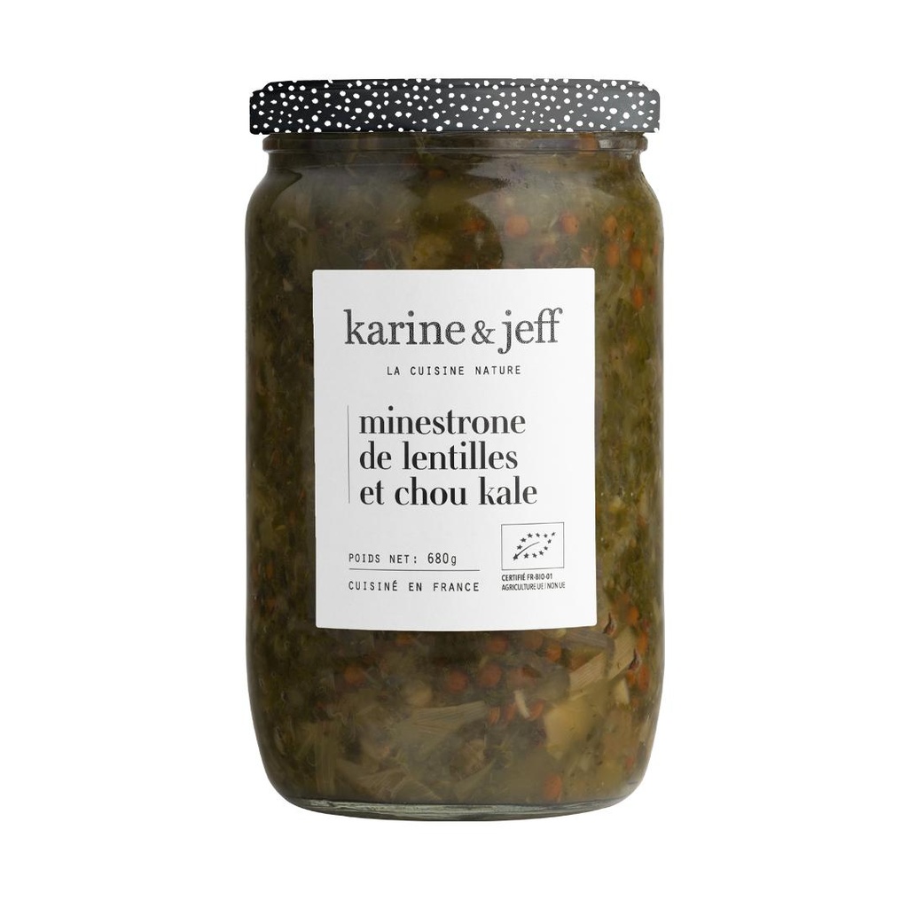 Minestrone de lentilles et chou kale