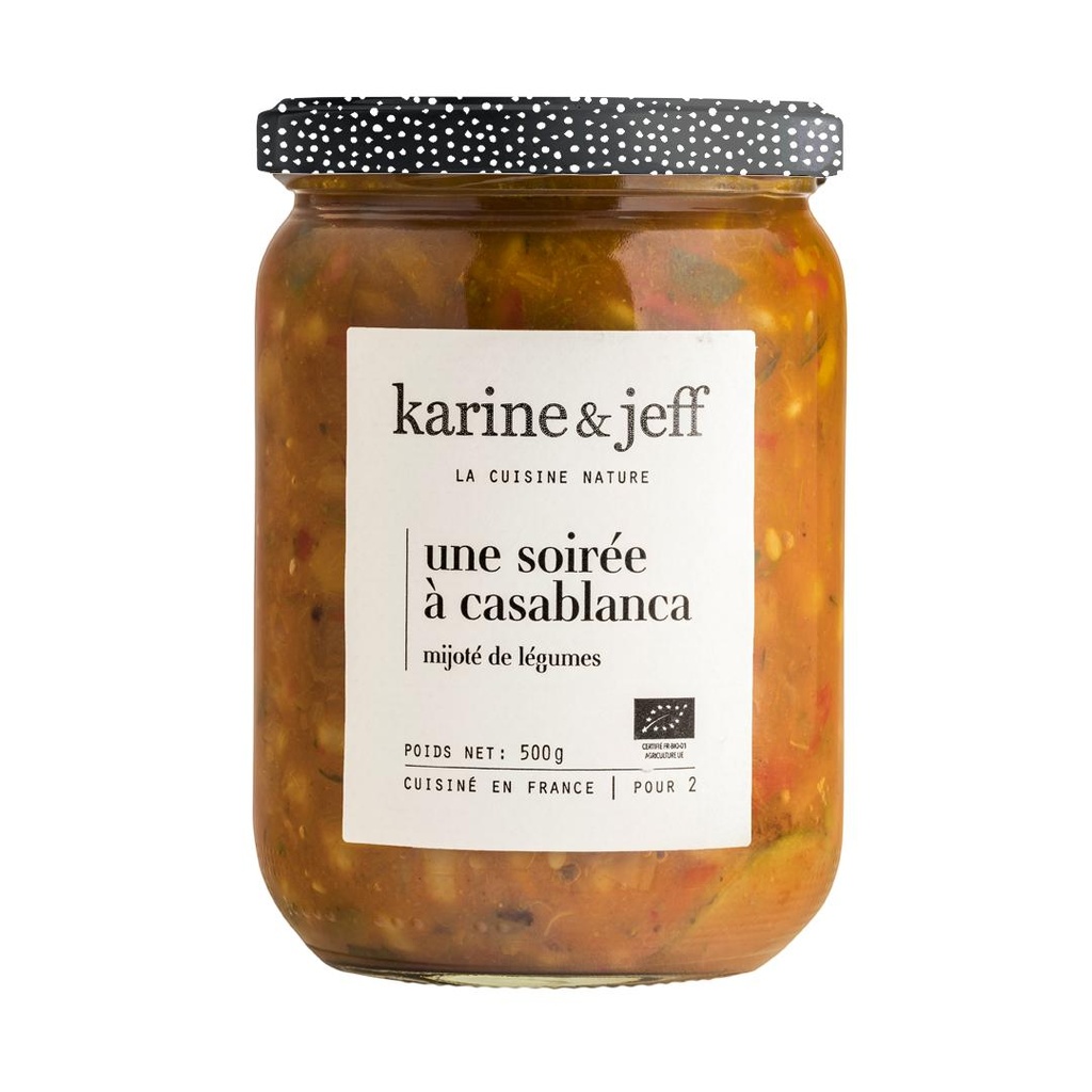 Une soirée à Casablanca; mijoté de pois chiches, légumes et lait de coco